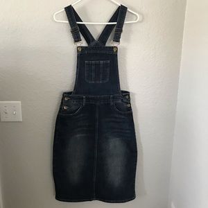 Main Street Exchange Denim Overall Skirtall Dress